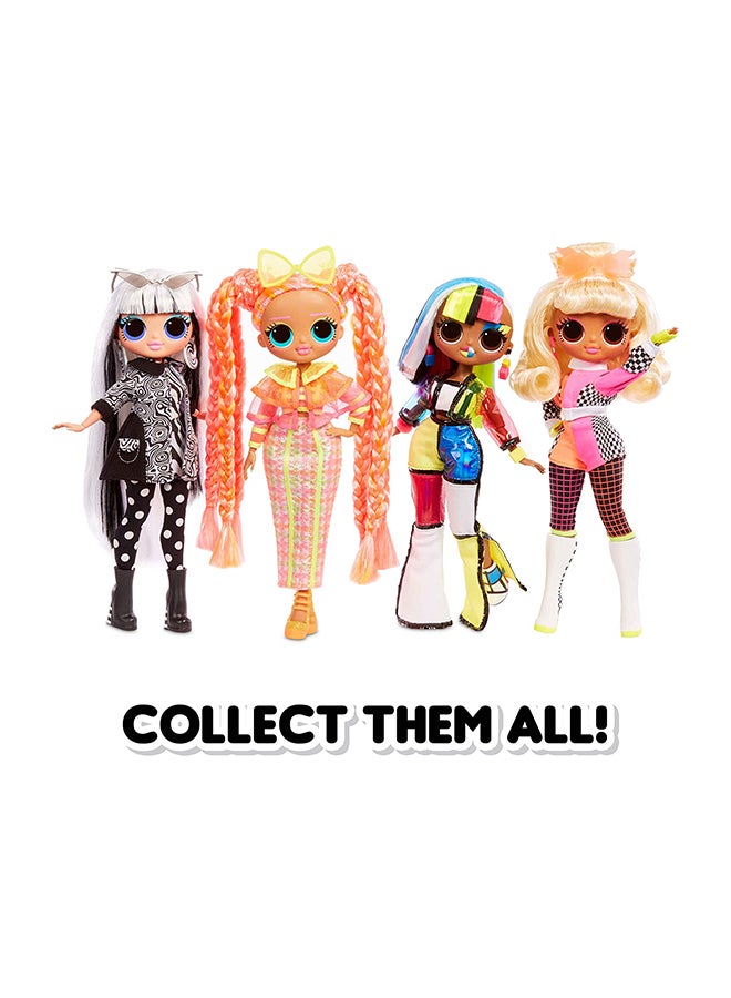 Light Up Stylish Fashion Doll With Surprises Reveals Black 2.9x12x8inch