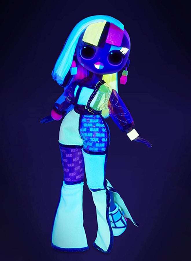 Light Up Stylish Fashion Doll With Surprises Reveals Black 2.9x12x8inch