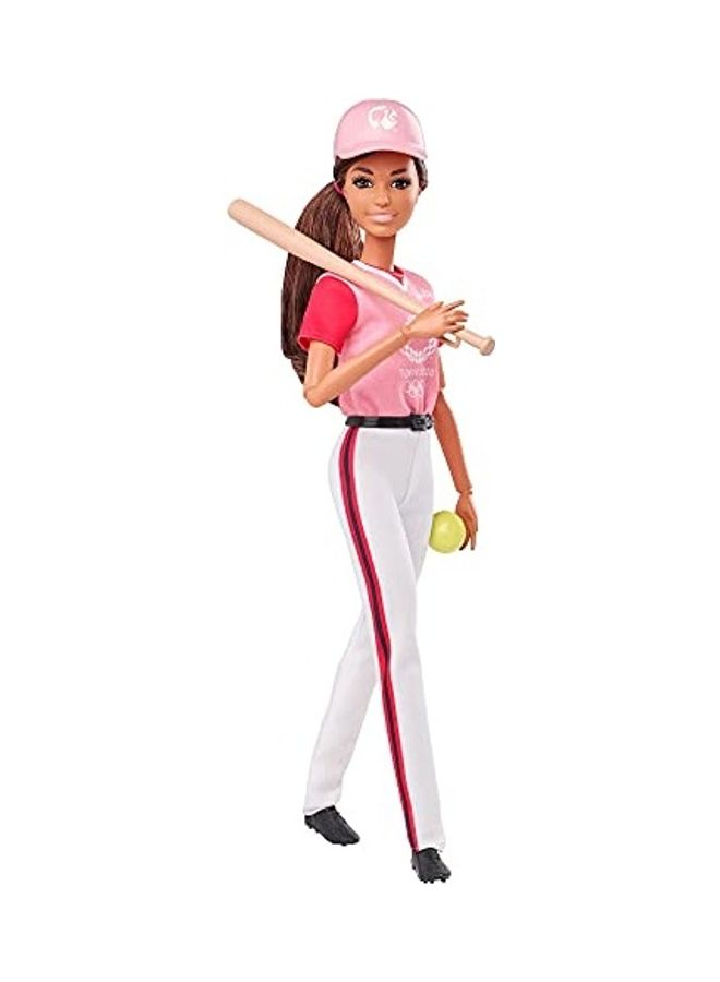Olympic Games Tokyo 2020 Doll With Softball Uniform 2.75 X8.5 X12.75inch