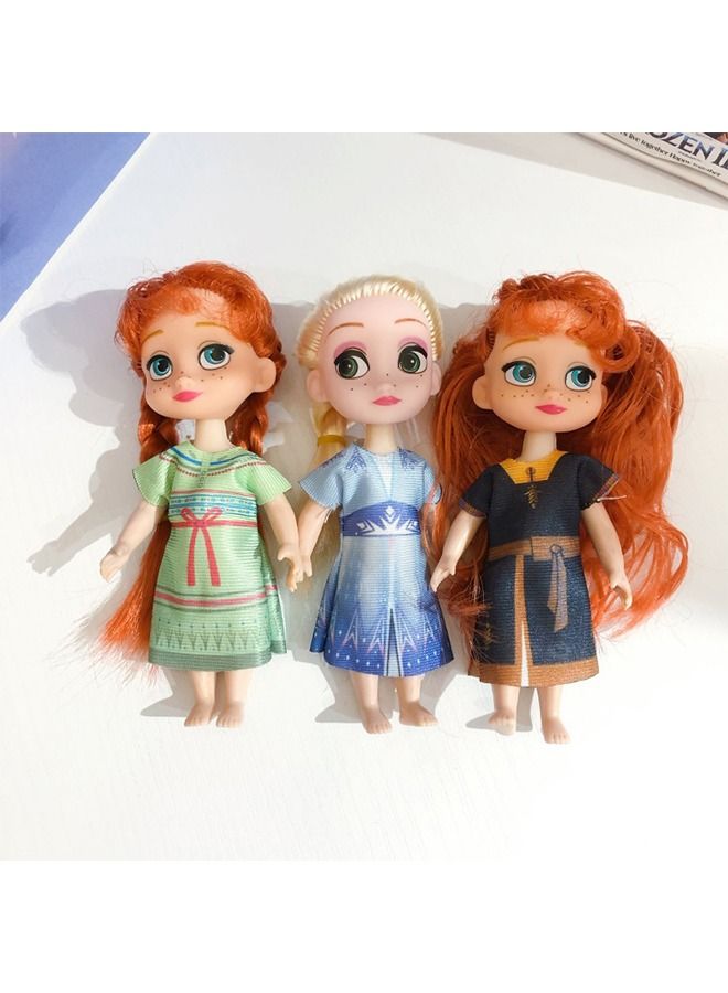 6 Pcs Frozen Dolls set, Princess Plush Dolls Toys,Princess Dolls for Girls- 14CM