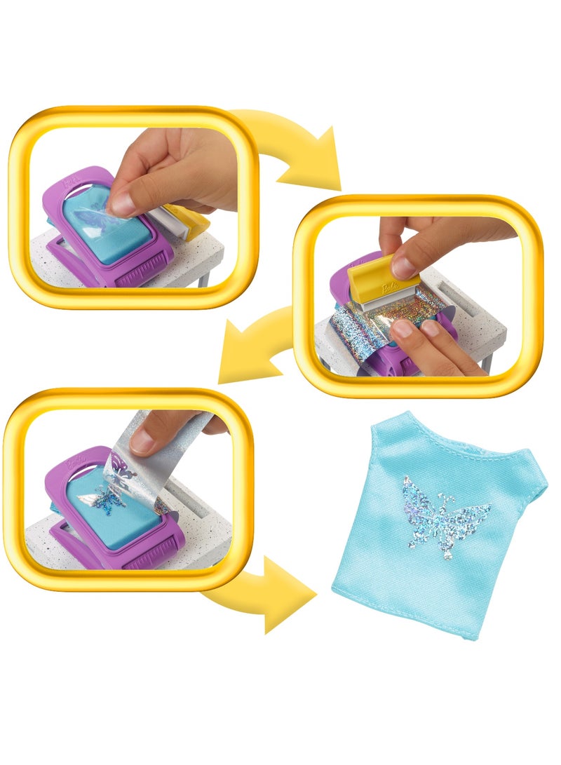 Make And Sell Boutique Playset With Brunette Doll, Foil Design Tools, Clothes And Accessories