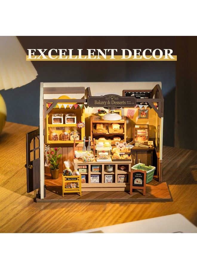 Miniature House Kit Diy Mini Dollhouse With Accessories Tiny Store Making Kit With Light Hobby Birthday Gifts For Kids & Adults