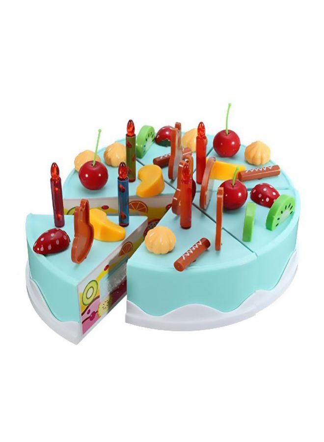 75-Piece Pretend Play Music And Light Fruit Birthday Cake Set