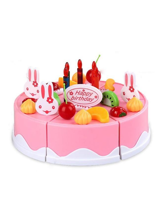 75-Piece Pretend Play Music And Light Fruit Birthday Cake Set