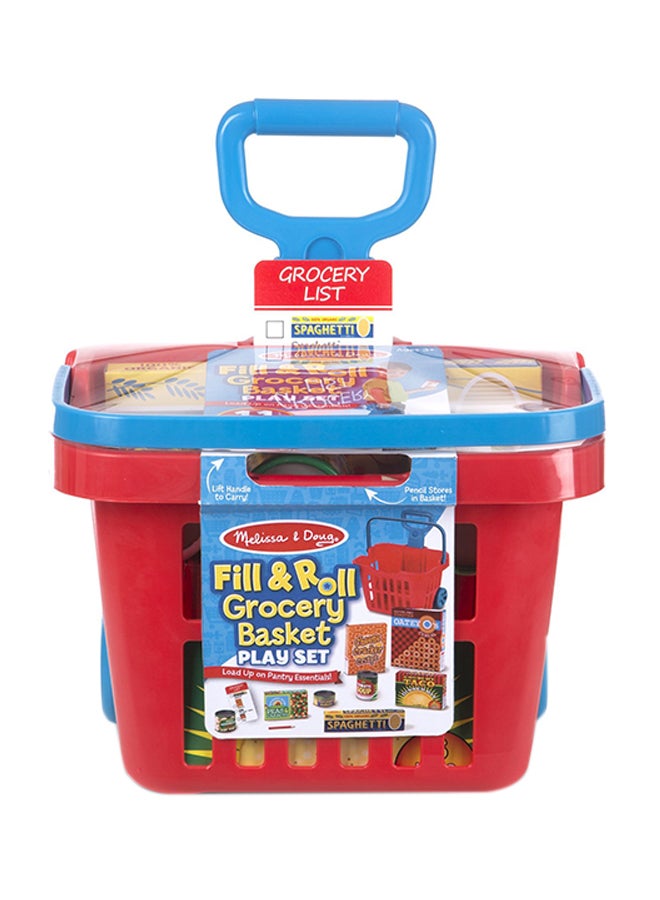 Fill And Roll Grocery Basket Play Set