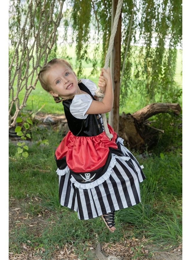 Pirate Dress With Headband (Medium Age 3 5) Machine Washable Child Pretend Play And Party Dress With No Glitter