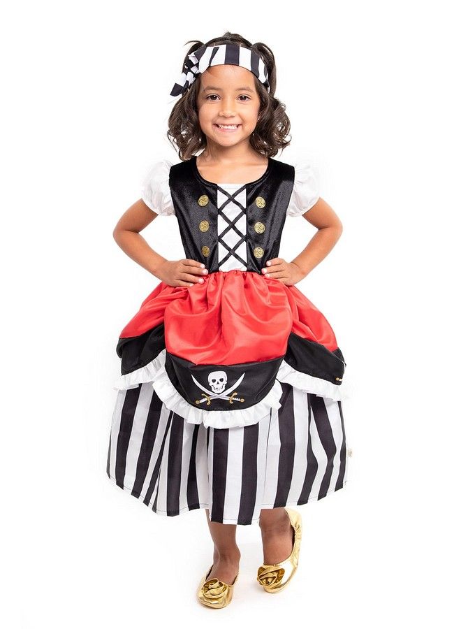 Pirate Dress With Headband (Medium Age 3 5) Machine Washable Child Pretend Play And Party Dress With No Glitter