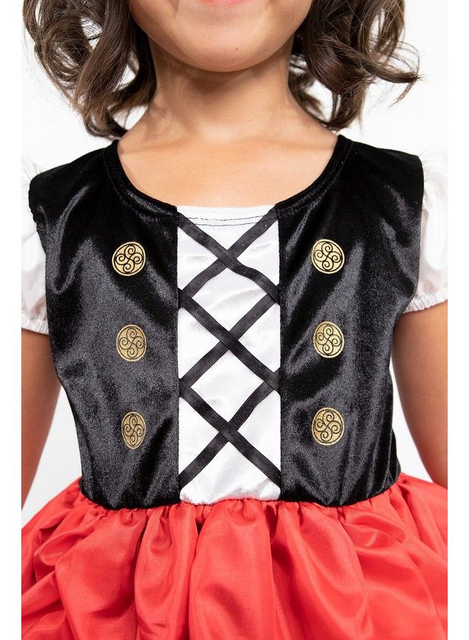 Pirate Dress With Headband (Medium Age 3 5) Machine Washable Child Pretend Play And Party Dress With No Glitter