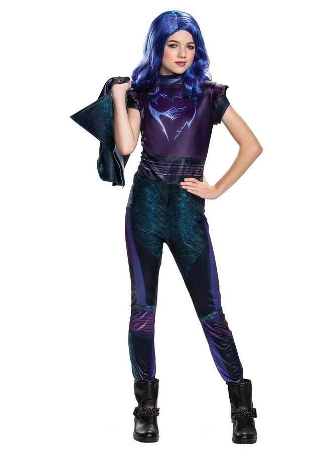 Mal Descendants 3 Classic Girls Costume Official Disney Halloween Outfit Kids Size Small (4 6)