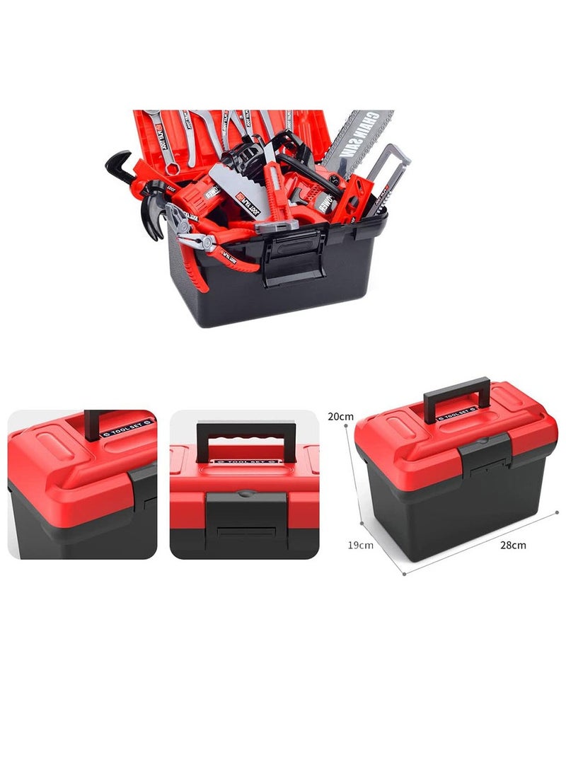 COOLBABY 55 Pcs Kids Tool Set Baby Simulation Repair Tool Set Kids Toys with Tool Box and Electronic Toy Drill