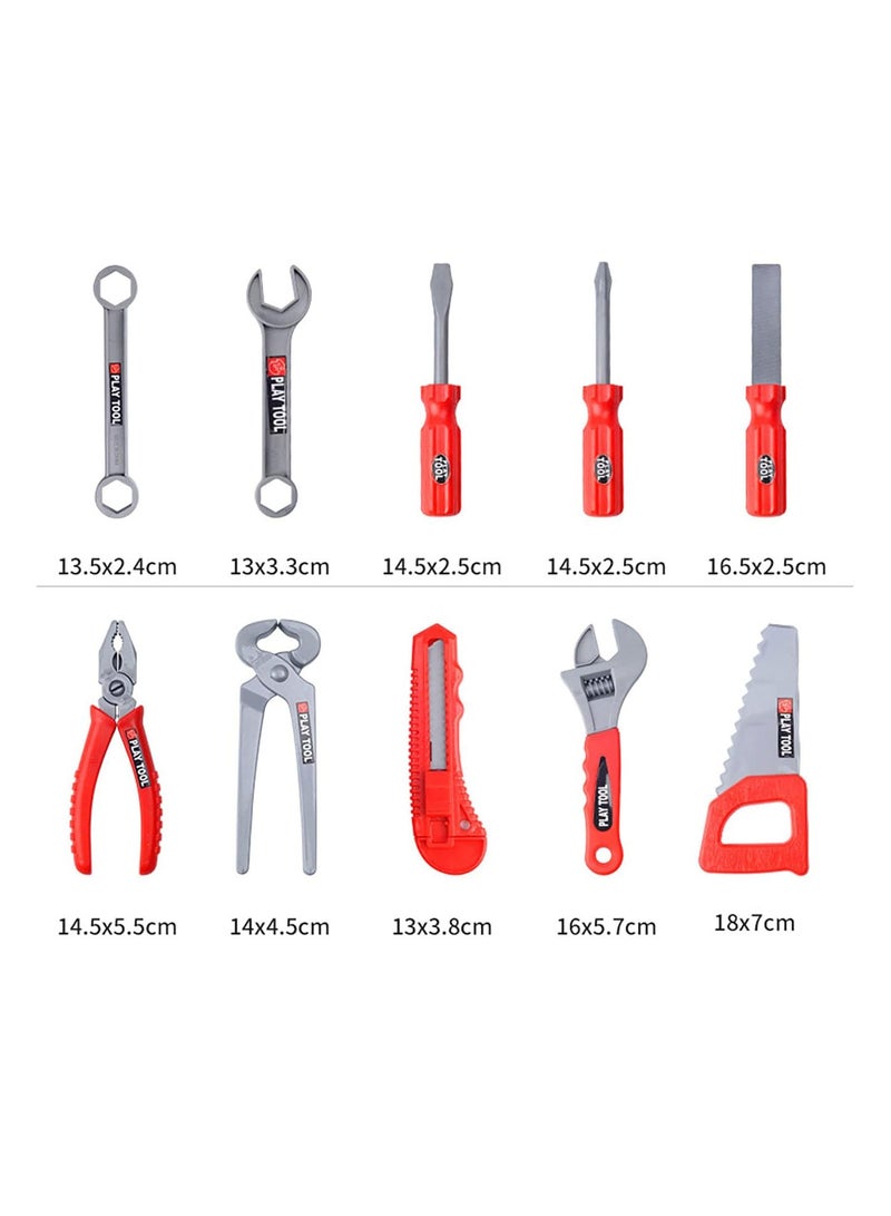 COOLBABY 55 Pcs Kids Tool Set Baby Simulation Repair Tool Set Kids Toys with Tool Box and Electronic Toy Drill