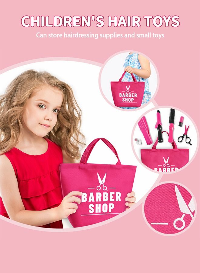 Hair Stylist Set for Girls,Fashion Pretend Play Toy,Beauty Salon Pretend Play Kit with Toy Hair Dryer, Curling Iron, Perfume,Children's Hair Salon Tools