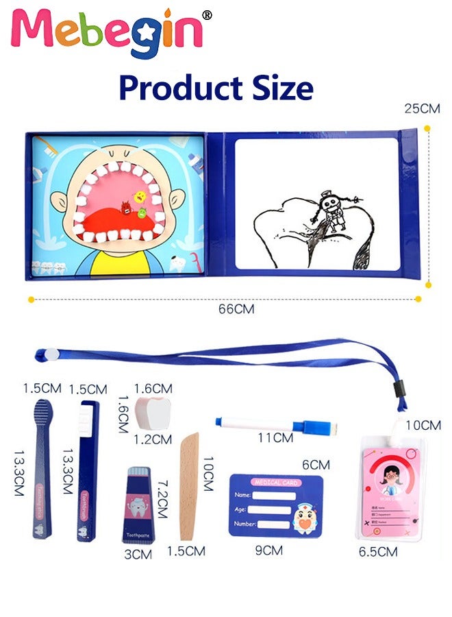 31 PCS Wooden Kids Pretend Play Doctor Toys Dentist Medical Kit Play Set Educational Preschool Toys
