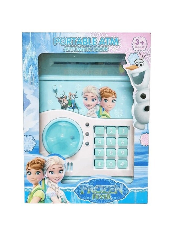 Kids Toy Ice Princess  Electronic ATM Auto Scroll Paper Money And Saving Box Toy for Kids