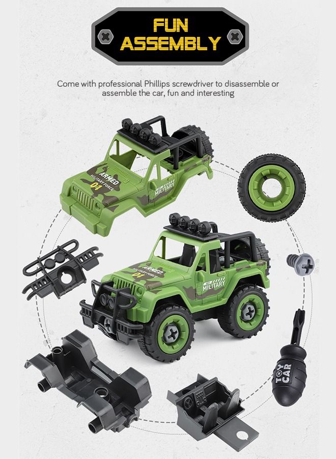 Building Block Car Set Assemble Car Construction Set Car Airplane Tank Ship Toys STEM Educational Learning Game