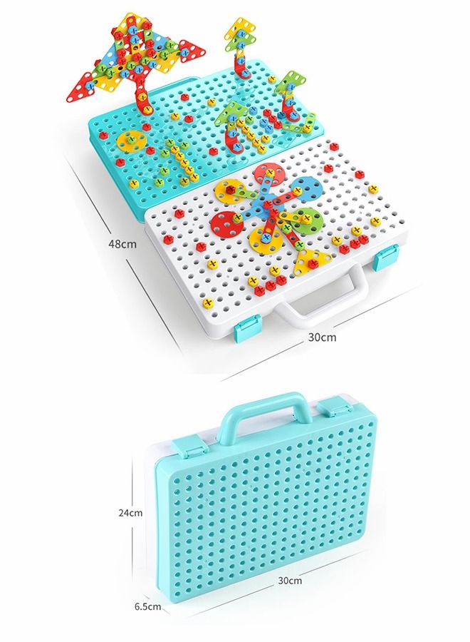 Learning Toy Building Blocks, Drill And Screwdriver Tool Set Puzzle For Kids, Educational Games For Kids, Early Education Building Blocks