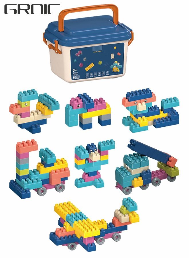 150 Pieces Funny Building Blocks STEM Toys Educational Toys Sets Solid Plastic for Preschool Kids Boys and Girls