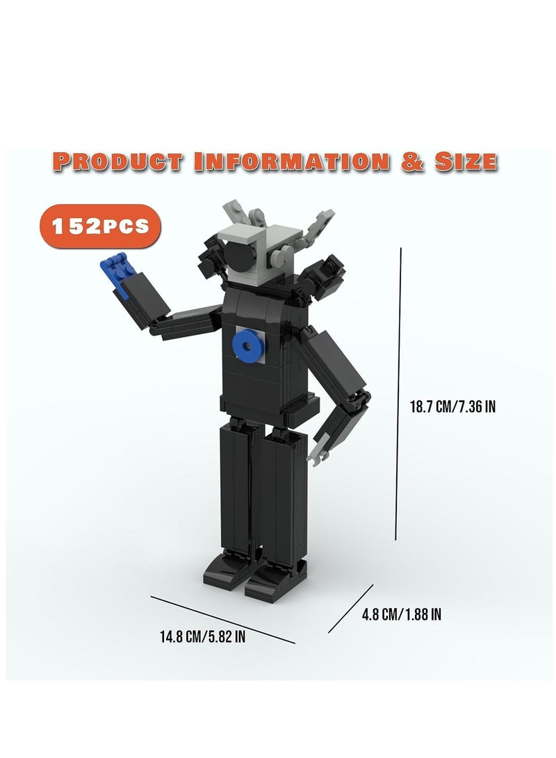 Skibidi Toilet Man Toy Building Blocks Set 152pcs Speaker Man Titan Camera Man Toy Ideas Toys Battle Horror Game Model Ideas Toys Gifts for Adult & Kids