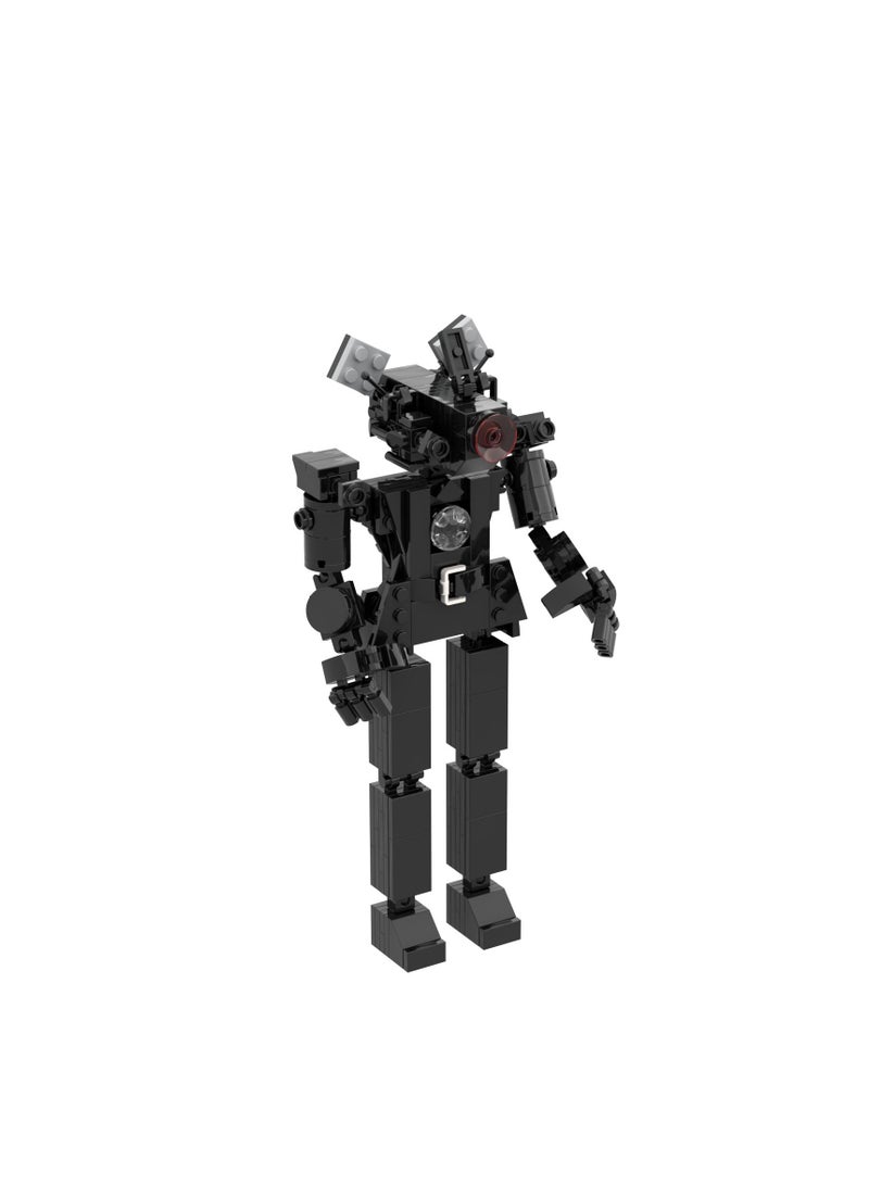 Skibidi Toilet Man Toy Building Blocks Set 244 PCS Monitor Man Blocks Toy Ideas Toys Battle Horror Game Model Ideas Toys Gifts for Adult & Kids
