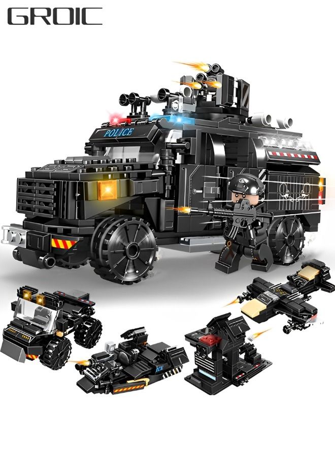 Building Sets for Kids,5 in 1 STEM Building Toys,Armored Vehicle Assembly Toys,Aircraft Building Blocks,Building block kits,Children's Educational Toys