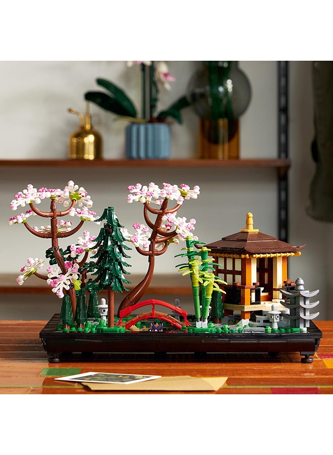 10315 Icons Tranquil Garden, Botanical Zen Garden Kit for Adults with Lotus Flowers, Customisable Desk Decoration, Inspired by Japanese Traditions, Mindful Gardening Gift for Women, Men