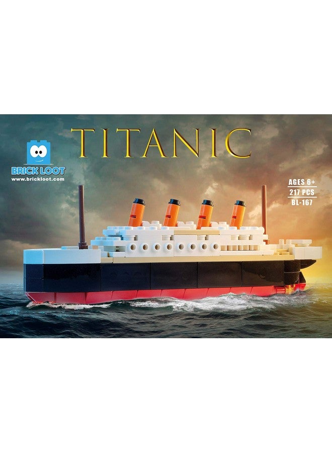 Titanic Building Bricks Set (Mid Sized 217 Pieces) 100% Compatible Fits Lego And Other Major Brands