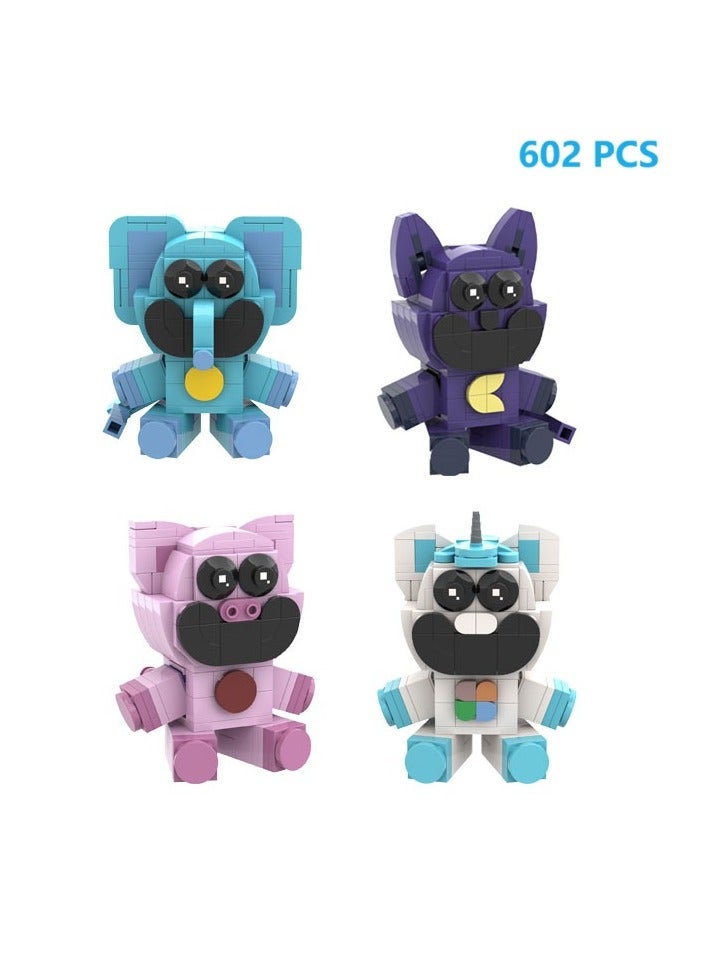 602 Pcs Poppy Playtime Smiling Critters Anime Characters Building Blocks Set