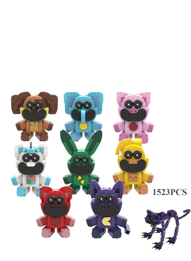 1523 Pcs Poppy Playtime Smiling Critters Anime Characters Building Block Set