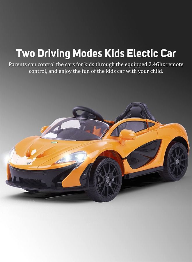 Licensed McLaren Rechargeable Battery Operated Car For Kids Ride On Baby Car With Remote Music Led Light Kids Car Electric Car Battery Operated Ride On Car For Kids 2 To 6 Years Boys Girls Orange