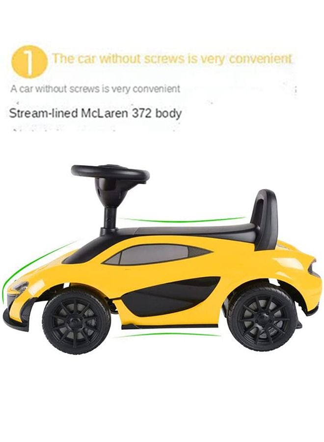 Baybee Licensed McLaren Ride on Baby Car for Kids Ride on Push Car with Music Button Kids Car with Storage Ride on Toy Car Push Ride on Car for Kids Baby Toddlers 1 to 3 Years Boys Girls Yellow