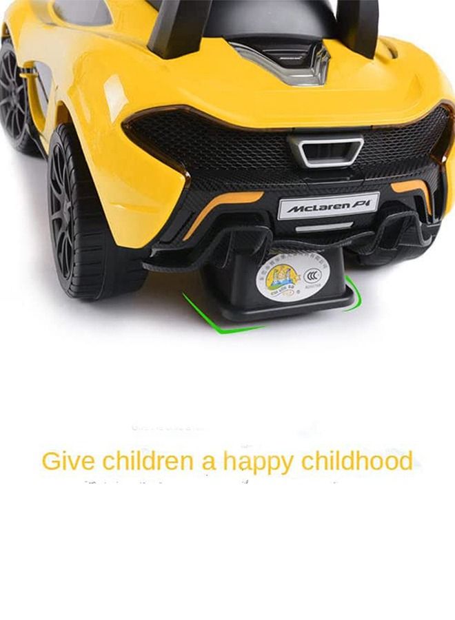 Baybee Licensed McLaren Ride on Baby Car for Kids Ride on Push Car with Music Button Kids Car with Storage Ride on Toy Car Push Ride on Car for Kids Baby Toddlers 1 to 3 Years Boys Girls Yellow