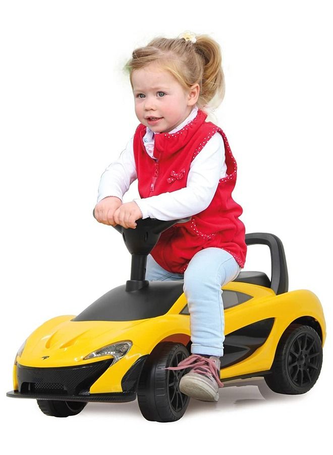 Baybee Licensed McLaren Ride on Baby Car for Kids Ride on Push Car with Music Button Kids Car with Storage Ride on Toy Car Push Ride on Car for Kids Baby Toddlers 1 to 3 Years Boys Girls Yellow