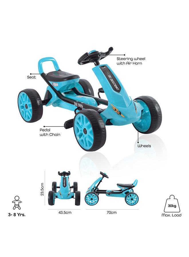 Brizee Baby Pedal Go Kart, Cart, Ride On Outdoor Toys for Kids/ Toddlers, Adjustable Seat, Suitable from 3 to 8 Years, Holds upto 30Kg