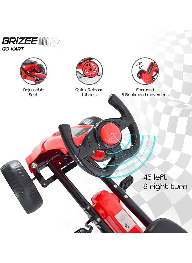 Brizee Go Kart With Adjustable And Comfortable Seat 70 x 43 x 23.5cm