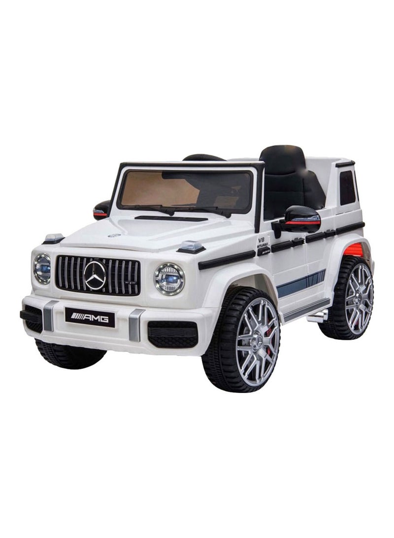 Mercedes Benz Amg G63, Licensed Electric Car, 12V Ride On Car With Remote Control For Kids - White