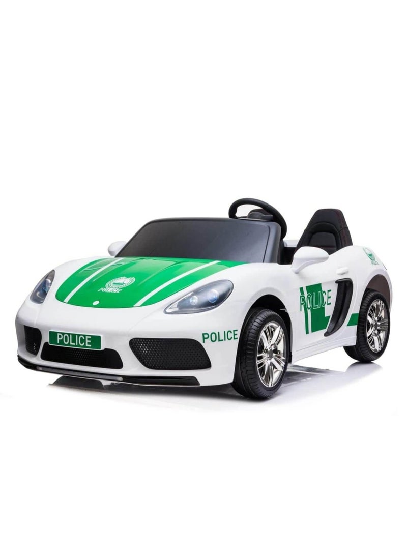 Powered Riding 24V Battery Operated Dubai Police  Car For Kids LB 3021EL - Green
