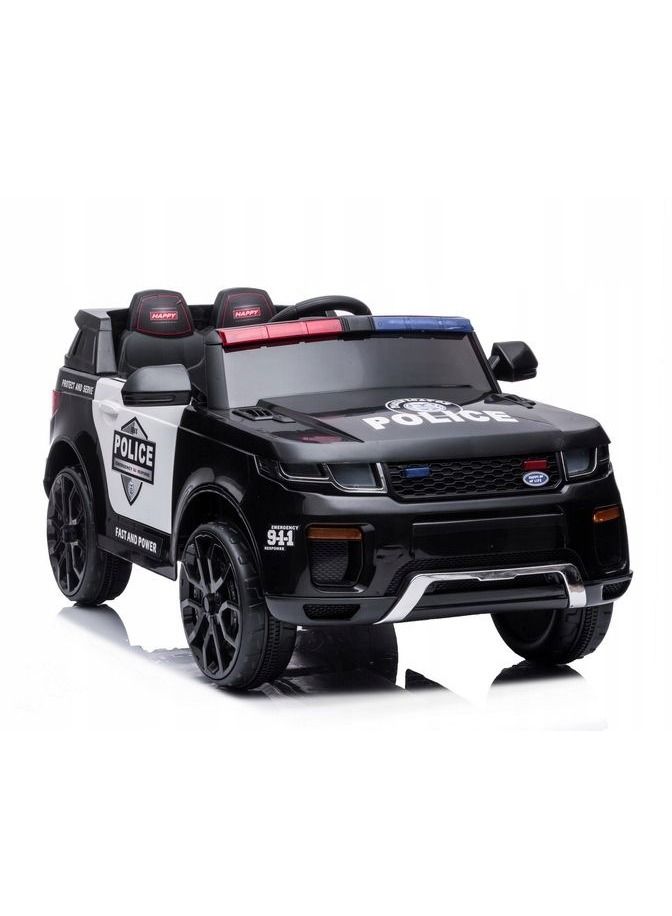 Police Car Electric Black Ride On