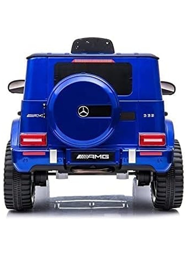 Mercedes Benz Amg G63, Licensed Electric Car, 12V Ride On Car With Remote Control For Kids - Painting Blue