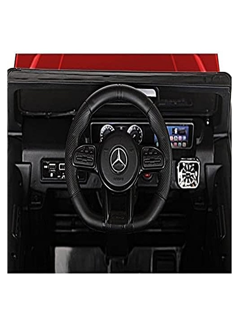 Mercedes Benz Amg G63, Licensed Electric Car, 12V Ride On Car With Remote Control For Kids - Painting Red