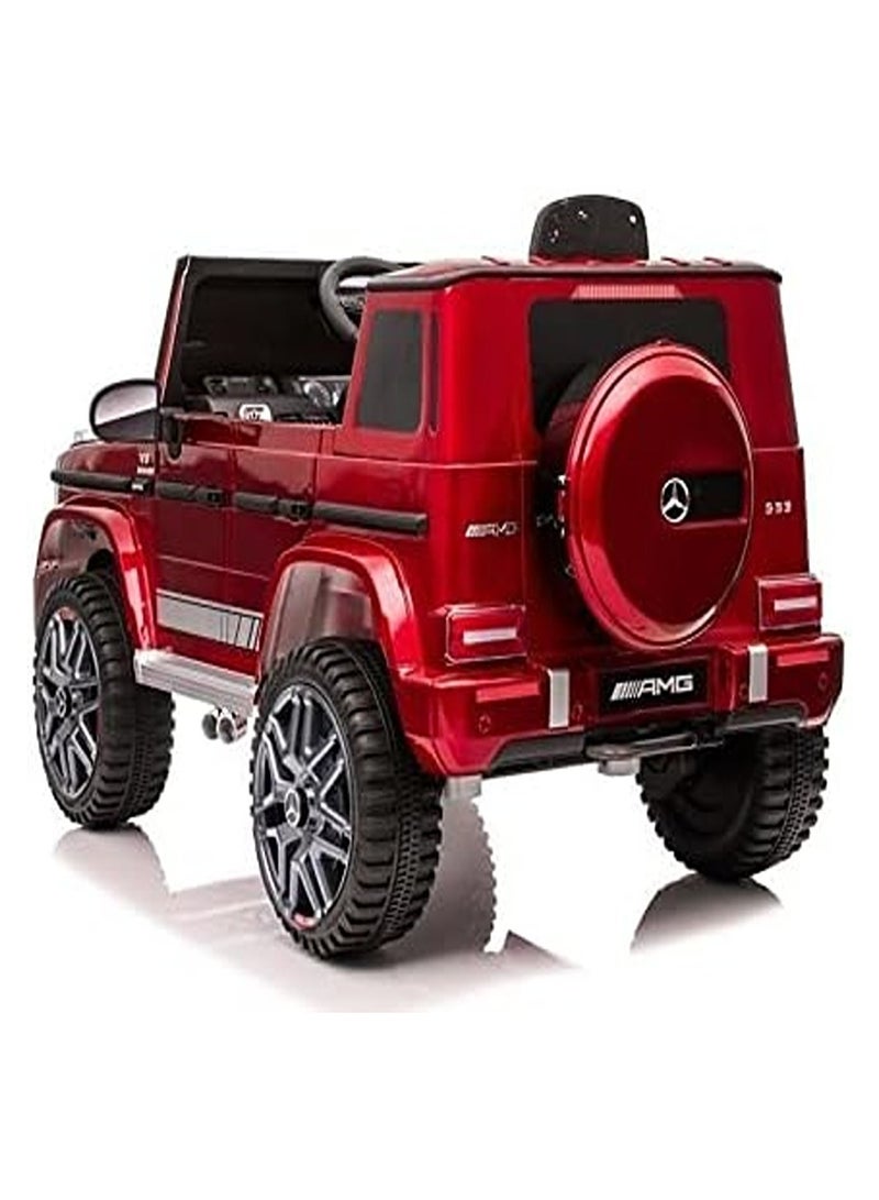 Mercedes Benz Amg G63, Licensed Electric Car, 12V Ride On Car With Remote Control For Kids - Painting Red