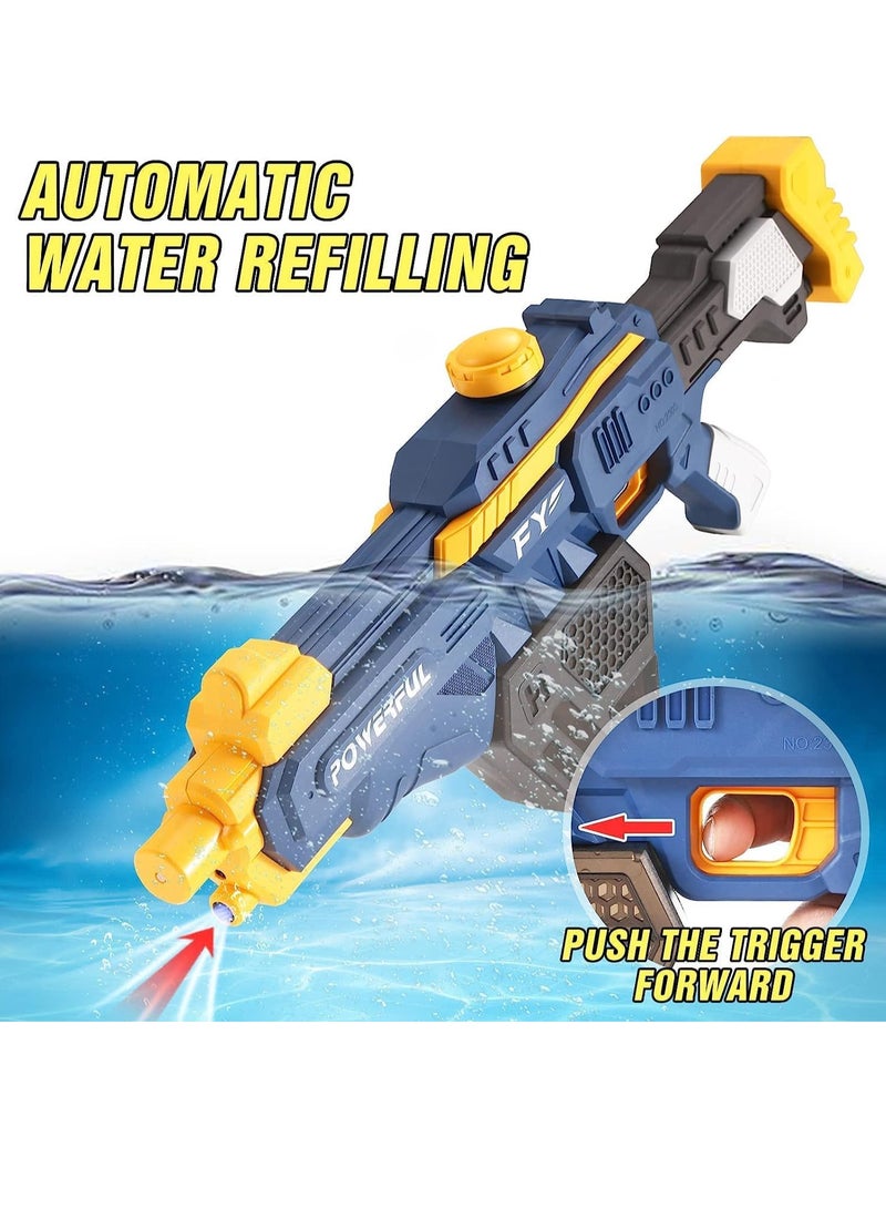 Electric Water Gun for Kids High Pressure Water Gun Electric Powerful Squirt Guns Automatic Large Capacity Water Blasters for Kids & Adults Summer Pool Beach Party (C)