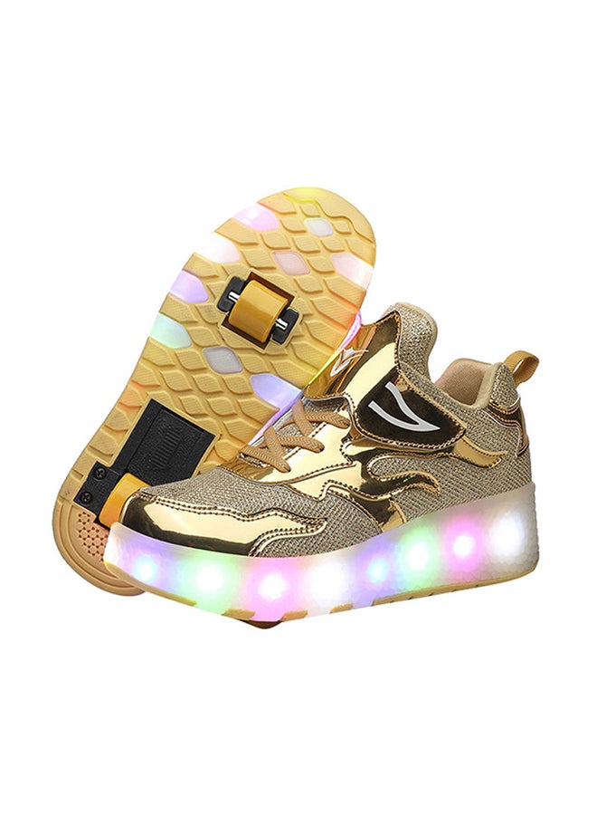 LED Flash Light Fashion Shiny Sneaker Skate Shoes With Wheels And Lightning Sole