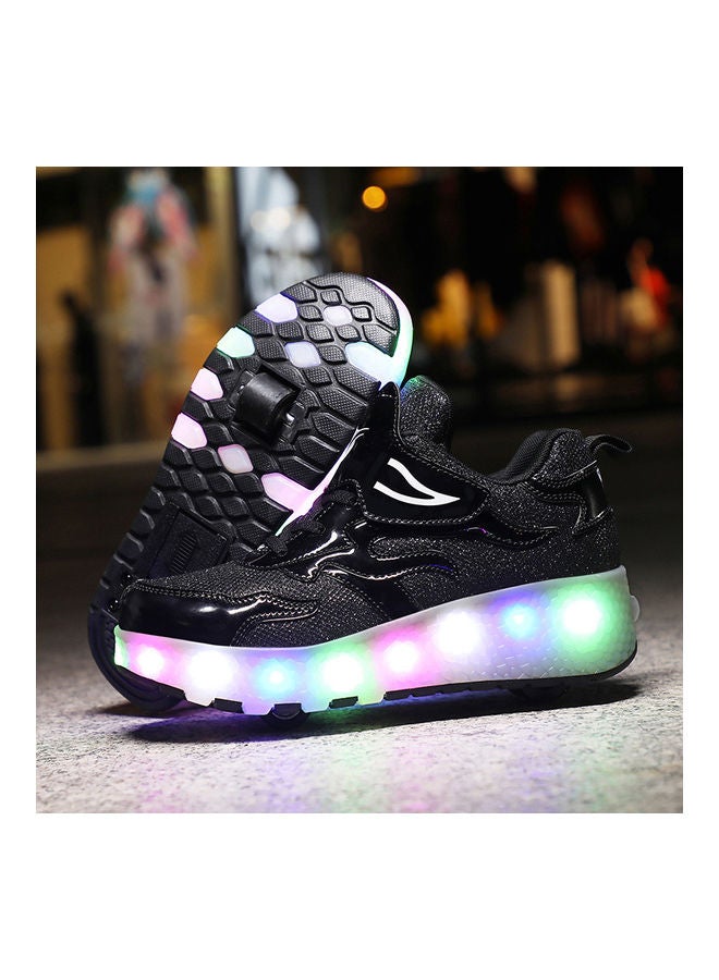 The New Trend Of Children's LED Light Up Rechargeable Luminous Double Wheel Heelys Skates