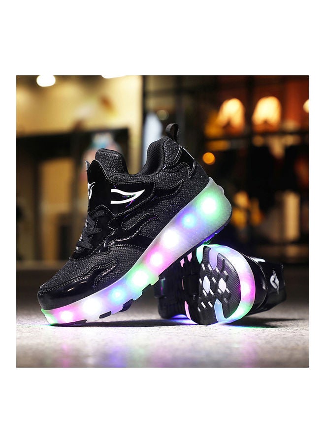 The New Trend Of Children's LED Light Up Rechargeable Luminous Double Wheel Heelys Skates