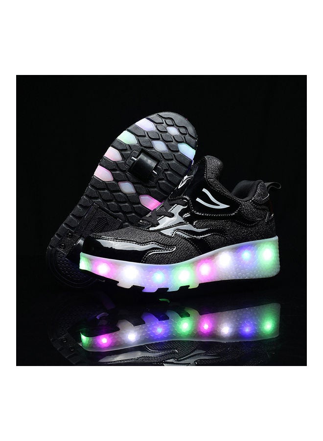 The New Trend Of Children's LED Light Up Rechargeable Luminous Double Wheel Heelys Skates