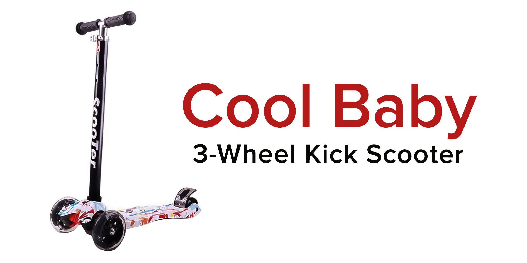 3 Wheel Kick Scooter With Adjustable Height 036SMUTTY1YYAGP223 22.9x7.3x6.1inch