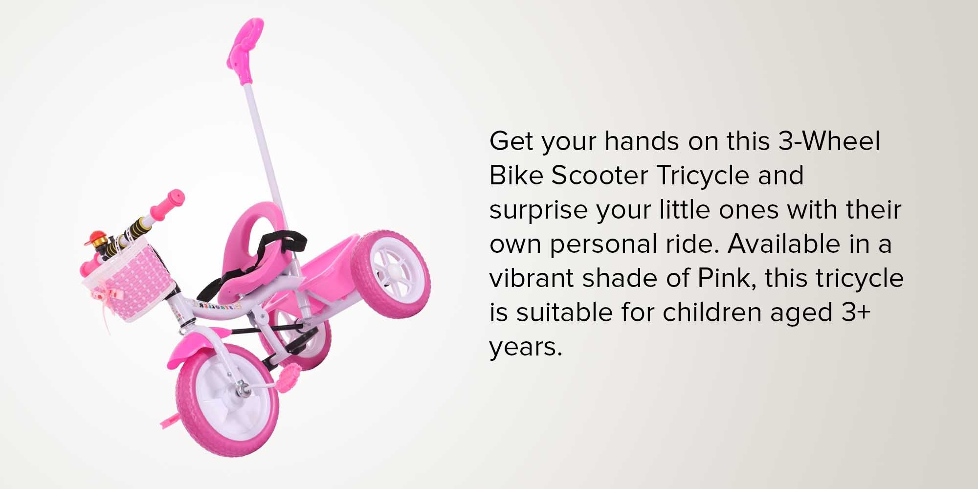 Kids 3 Wheel Bike Scooter Tricycle