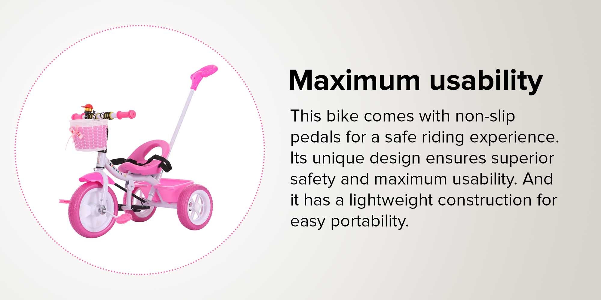 3-Wheels Pusher Ride Children's Bike