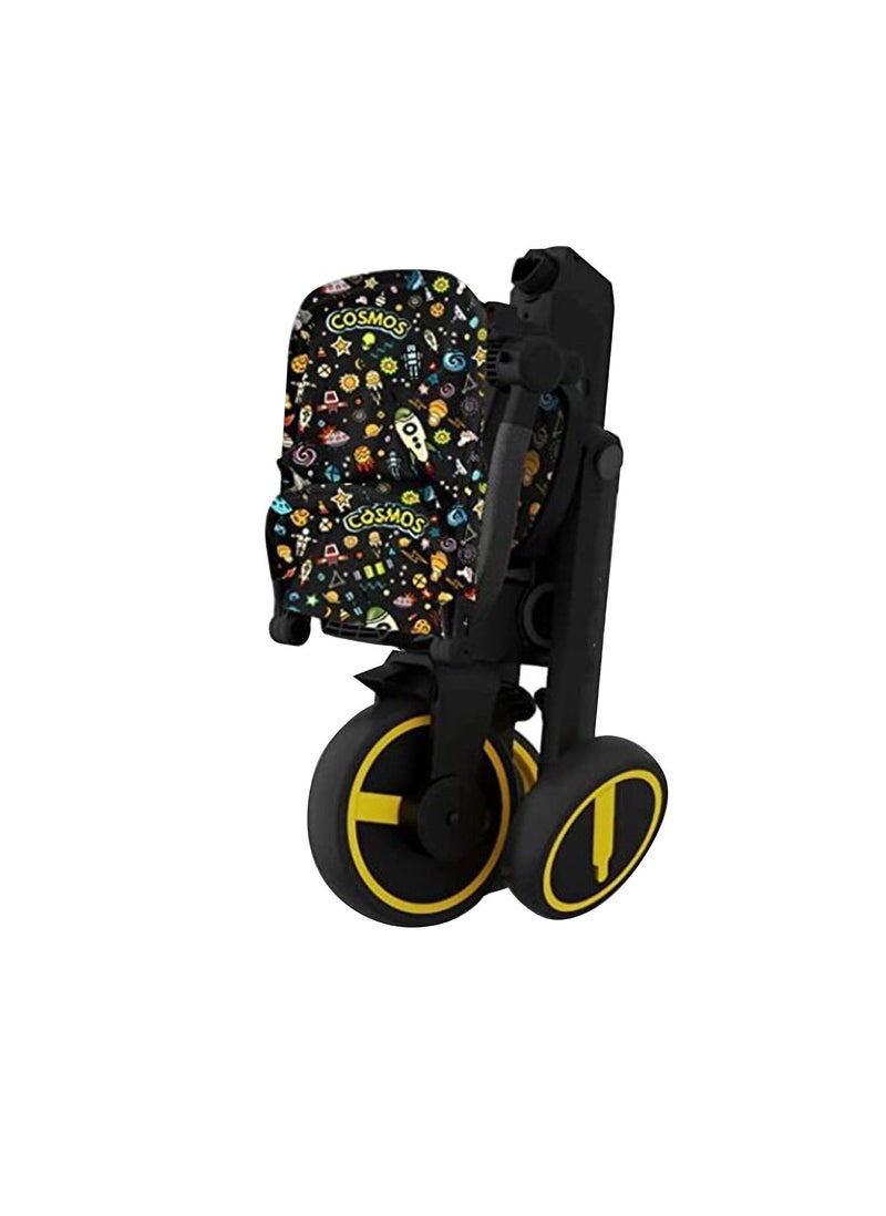 Lovely Baby LB 111 Kids 7 in 1 Tricycle with Rubber Wheels Yellow