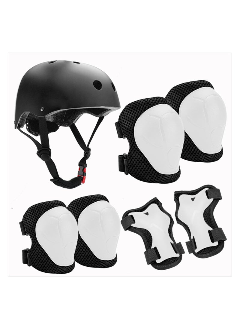 Seven-piece set of children's protective gear sports protective gear knee pads elbow pads helmet protective gear